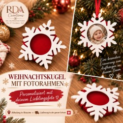 Weihnachtskugel mit Fotorahmen